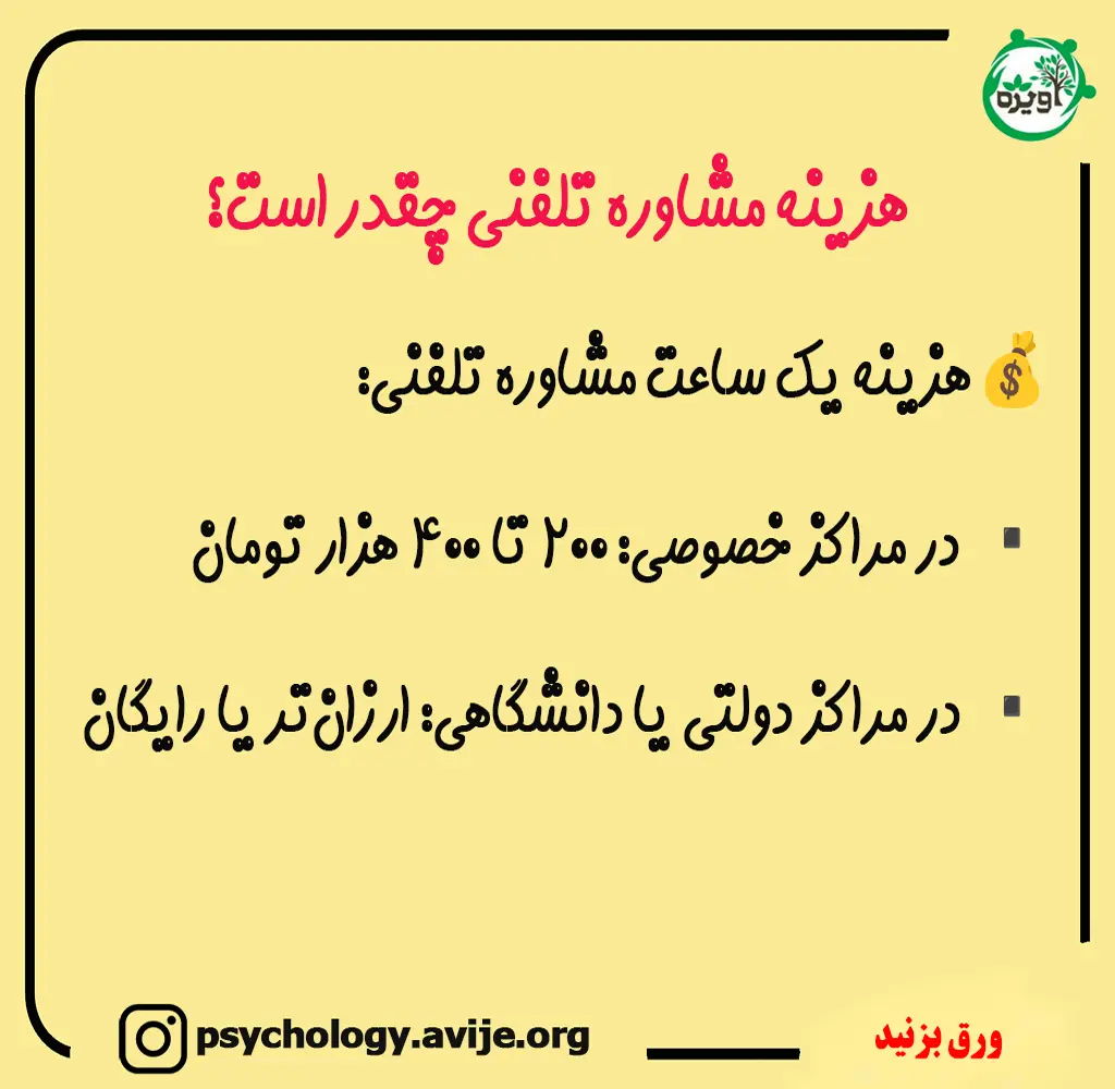 تعرفه مشاوره سازمان نظام روانشناسی