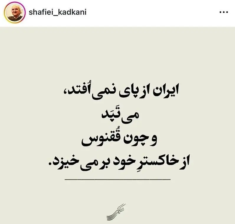 استوری  شفیی کدکنی