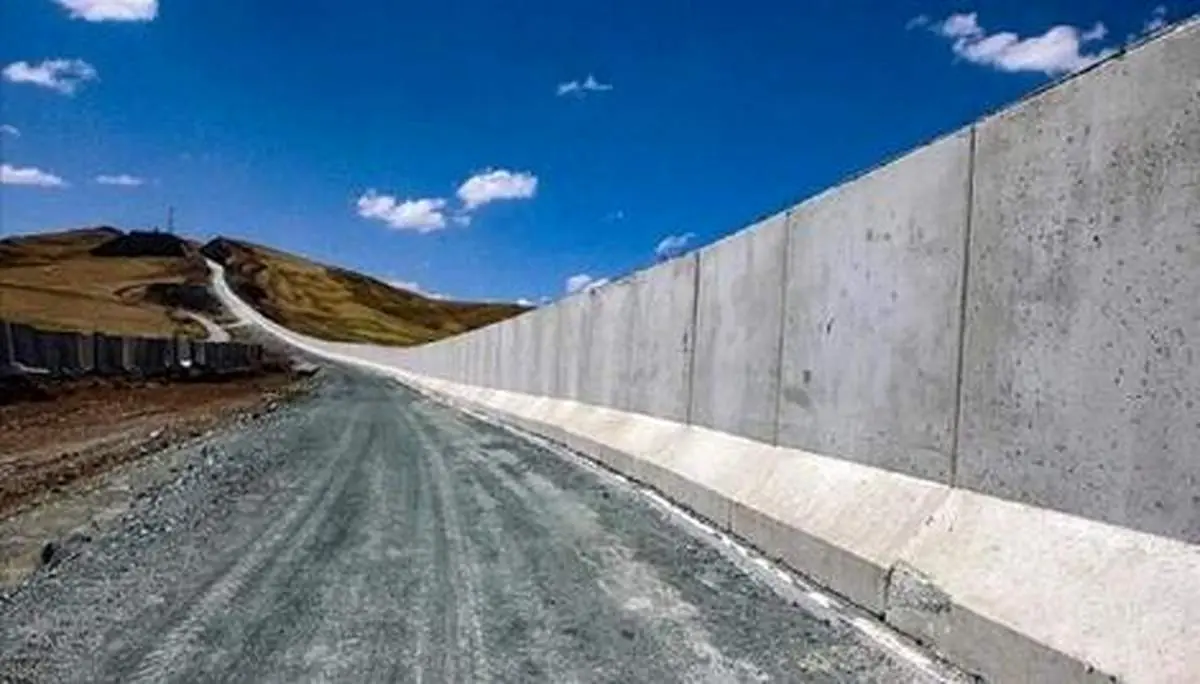 دیوار مرزی از این پنج استان می گذرد