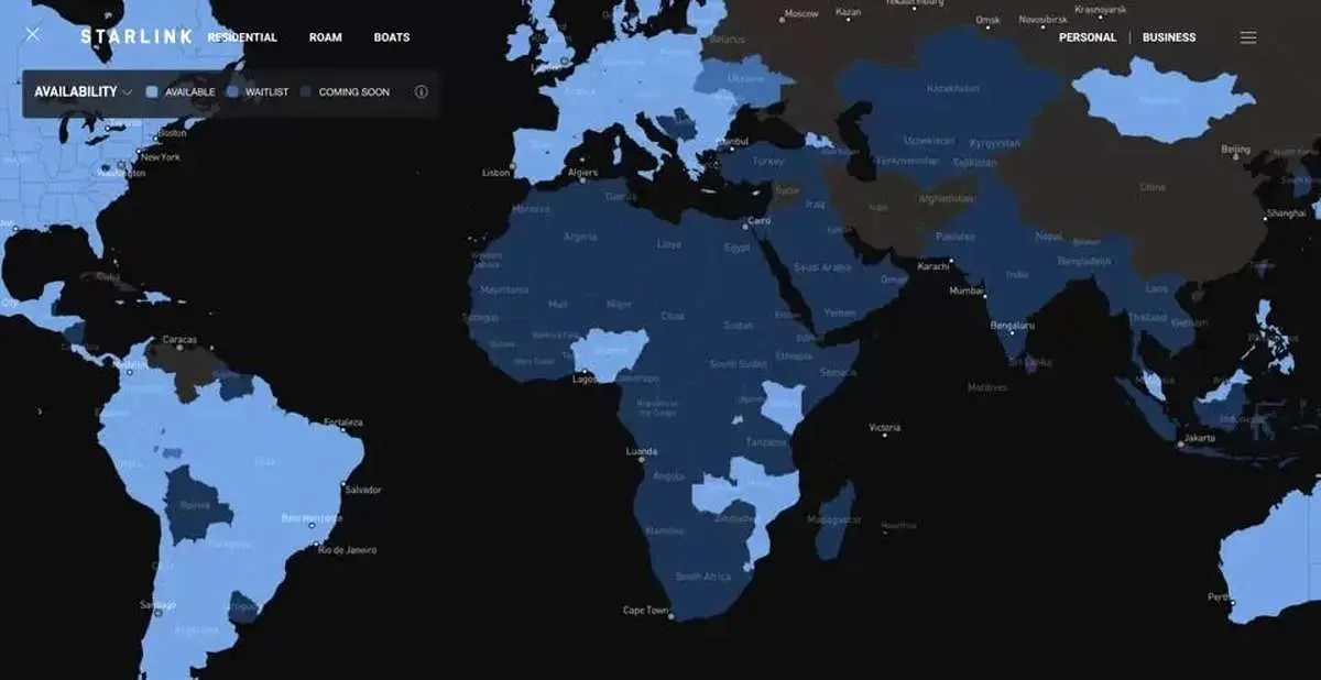 قطع اینترنت ماهواره‌ای استارلینک در این کشورها