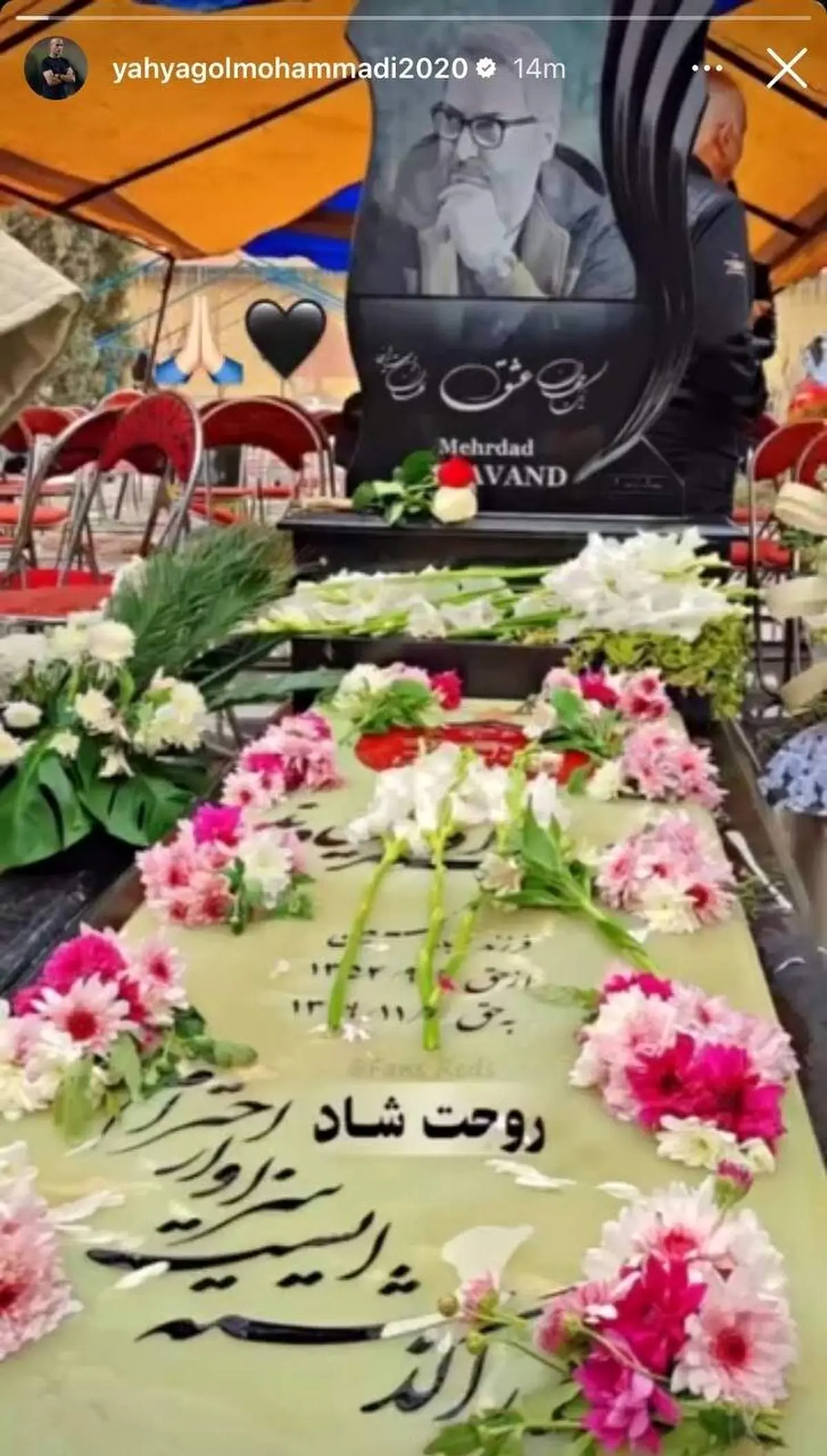 استوری یحیی گل محمدی برای سالگرد درگذشت میناوند 