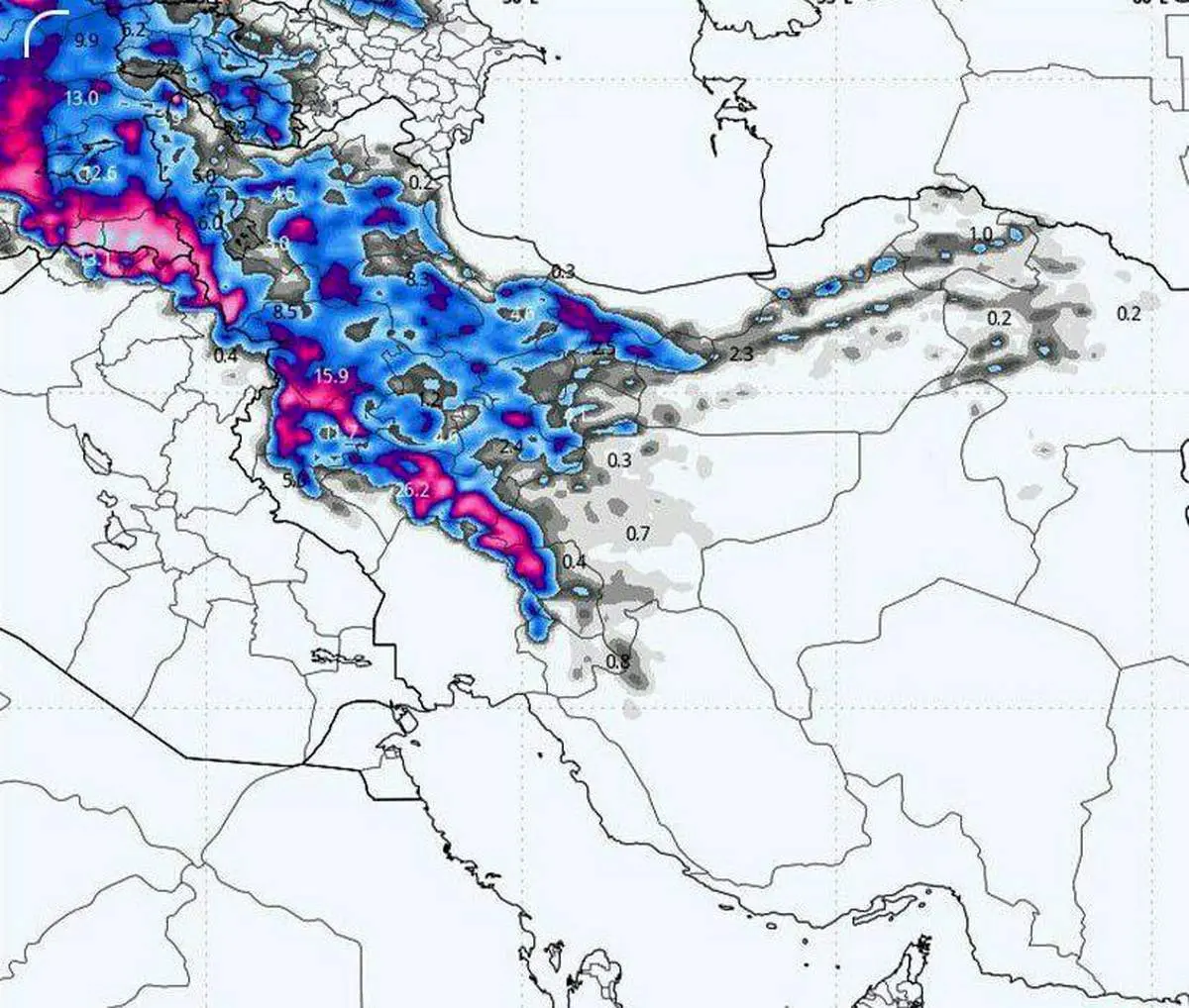 موج جدید بارش برف و باران از جمعه به ایران میرسد/ پیشبینی برف سنگین در ارتفاعات