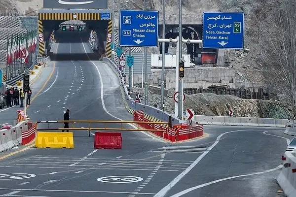 ممنوعیت تردد در محور چالوس و آزادراه تهران - شمال