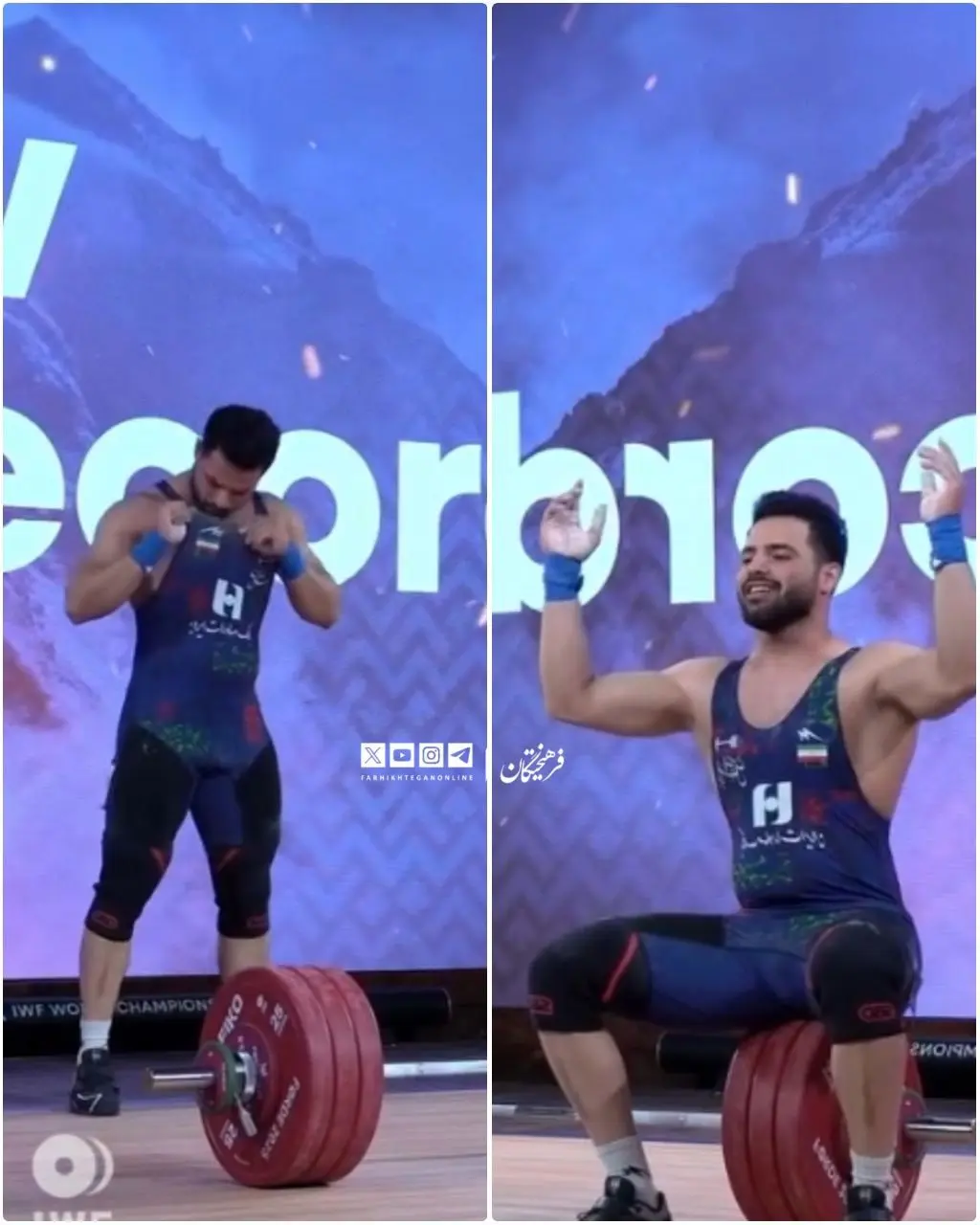 وزنه‌بردار طلاییِ ایران رکورد جهان را جابجا کرد!