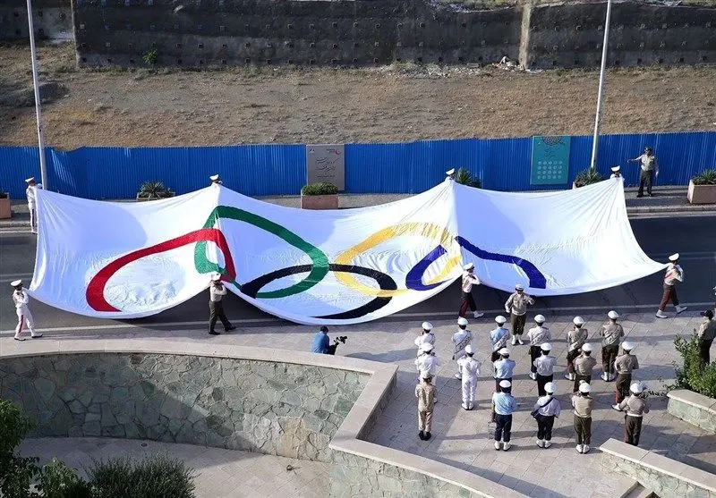 ببینید | بزرگترین پرچم المپیک در ایران