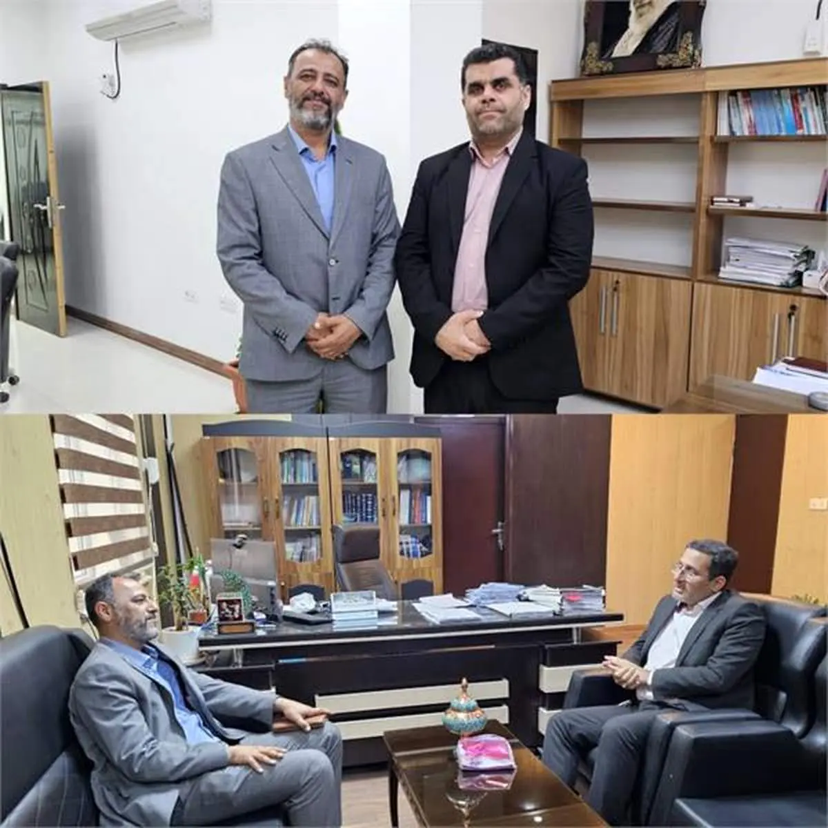 دیدار مهندس تنوره با رئیس دادگستری و دادستان محترم بندرامام (ره)