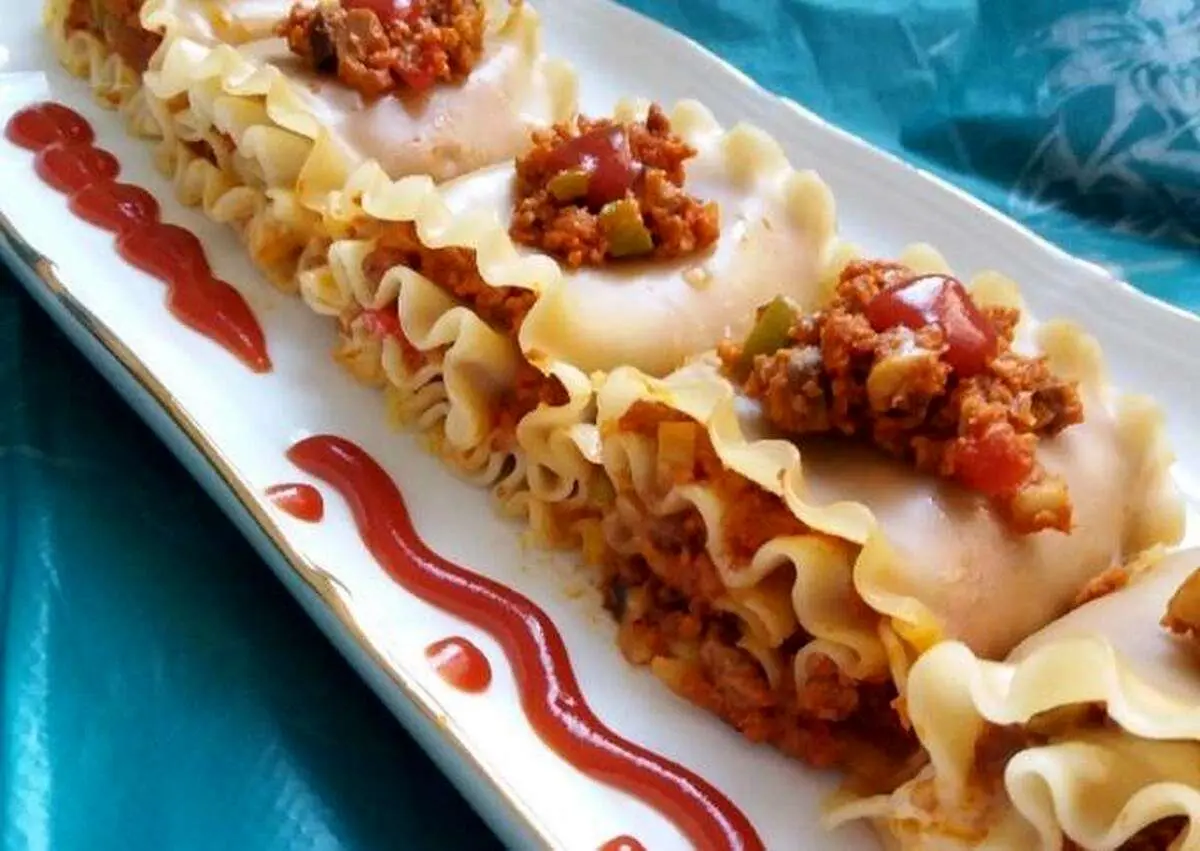 طرز تهیه لازانیا رولی ساده و راحت