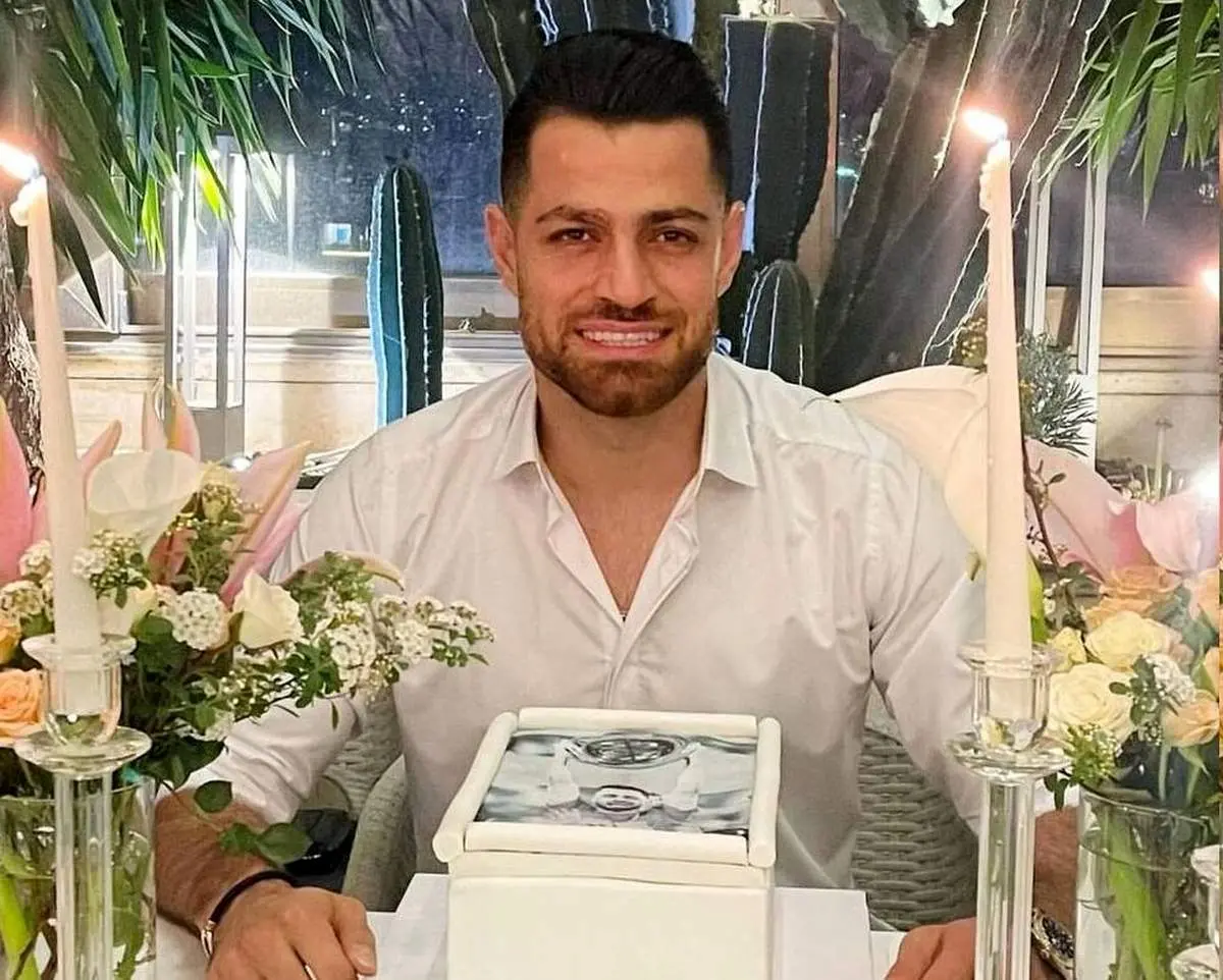 کیک تولد خاص پورعلی گنجی/ عکس