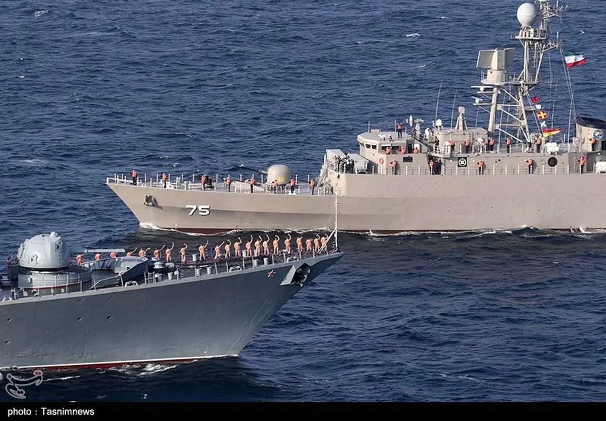 رزمایش دریایی ایران و چین و روسیه در خلیج‌فارس