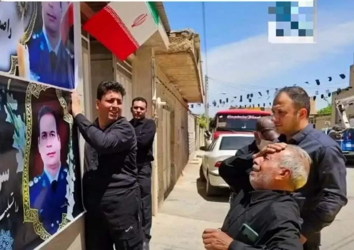 از در و دیوار خانه پدری خلبان بالگرد غم میبارد/ عکس