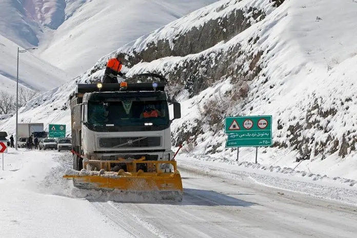 بارش برف و باران در جاده‌های این ۱۸ استان