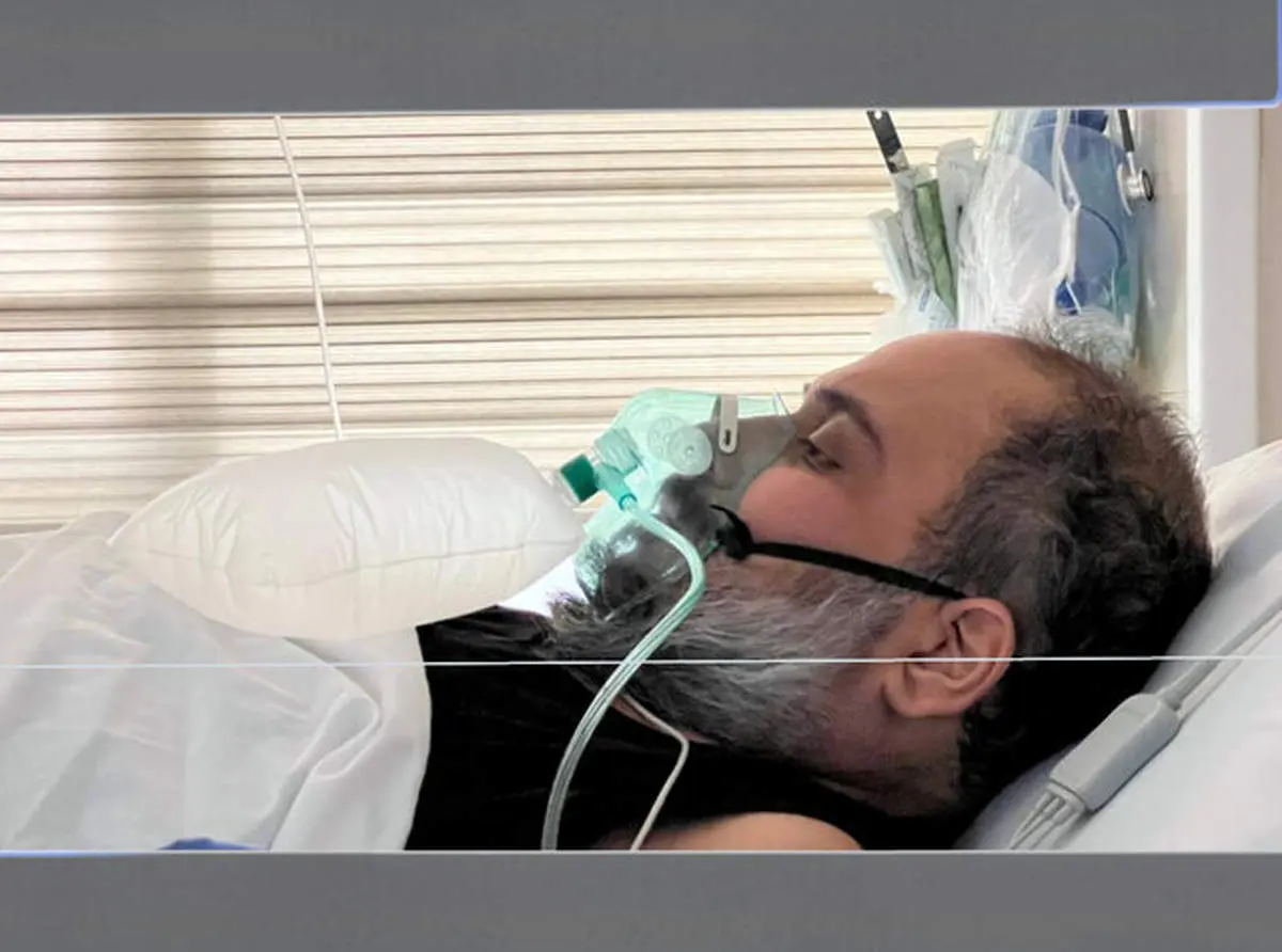 رضا داودنژاد در بیمارستان/ عکس
