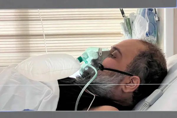 رضا داودنژاد در بیمارستان/ عکس