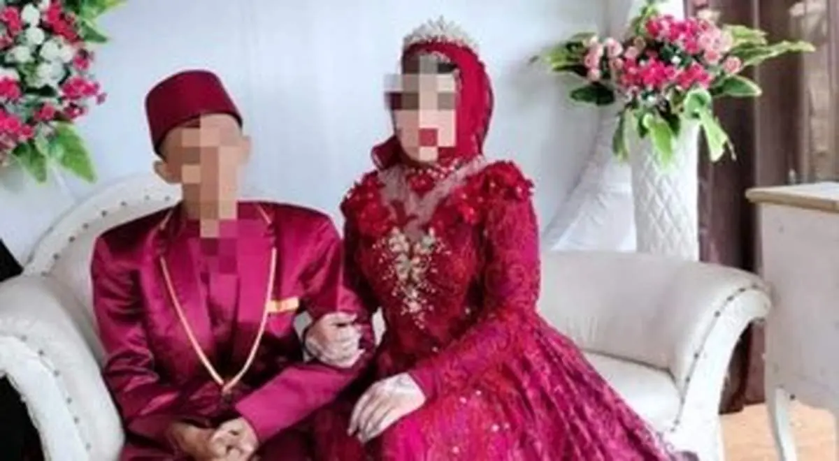عروس، مرد از آب درآمد/ عکس