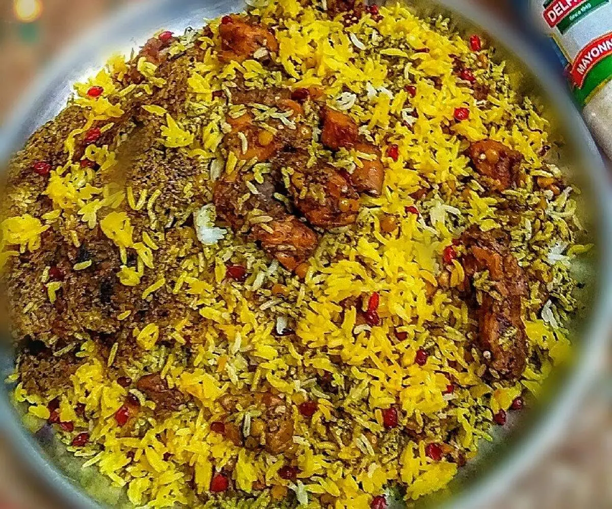 سبزی پلو مخلوط خوشمزه با عطری دلانگیز