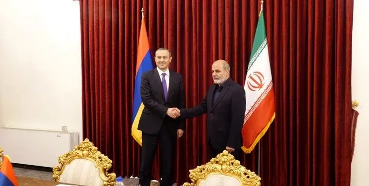 موضع گیری جدی دبیر شورای امنیت ایران در دیدار با همتای ارمنی