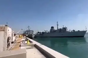 بیانیه نیروی دریایی انگلیس درباره برخورد ۲ ناو  در بحرین