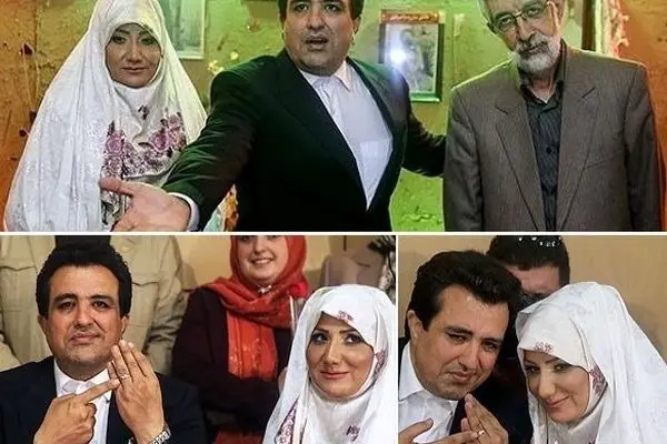 حسینی بای و همسرش/ عکس