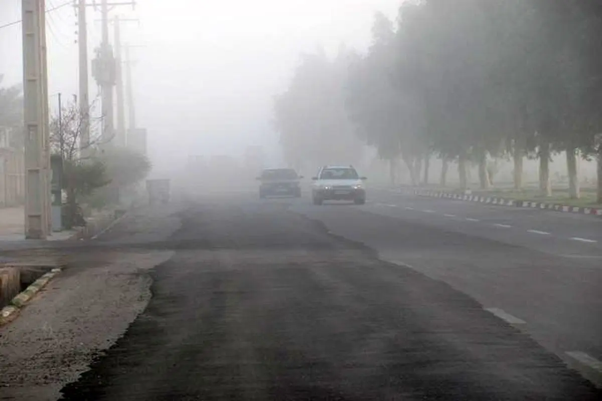 خوزستان با ۱۰۰ درصد رطوبت هوا در مه فرو رفت!