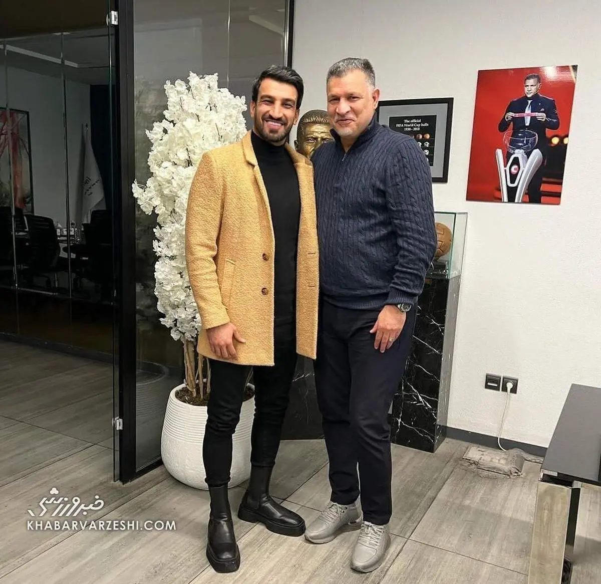 دیدار جذاب علی دایی و حسین ماهینی/ عکس