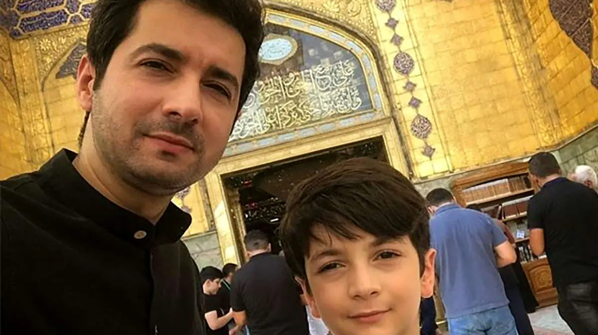  نجم الدین شریعتی و پسر بزرگش در کربلا/ عکس