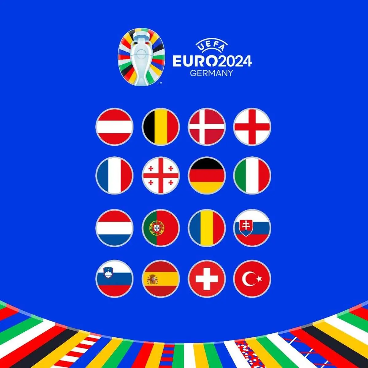 جدول بازی های یک‌هشتم نهایی یورو ۲۰۲۴/ تاریخ و ساعت ۸ مسابقه حساس