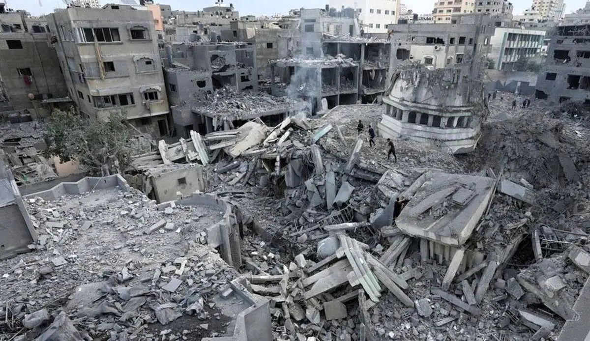 فیلم| وضعیت منطقه بیت حانون در شمال نوار غزه بعد از بمباران صهیونیست‌ها
