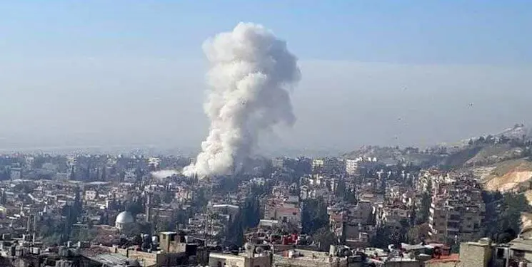 انفجار مهیب در دمشق با حمله هوایی اسرائیل/ فیلم