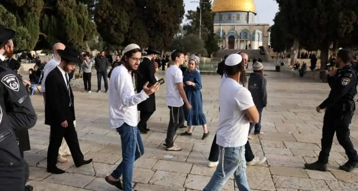 شهرکنشینان صهیونیست بار دیگر به مسجد الاقصی تعرض کردند