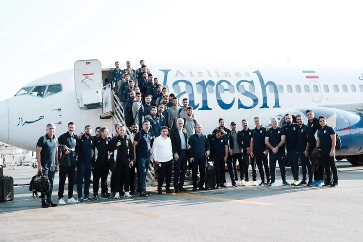 تیم ملی ایران با ۲۵ بازیکن راهی عشق آباد شد

