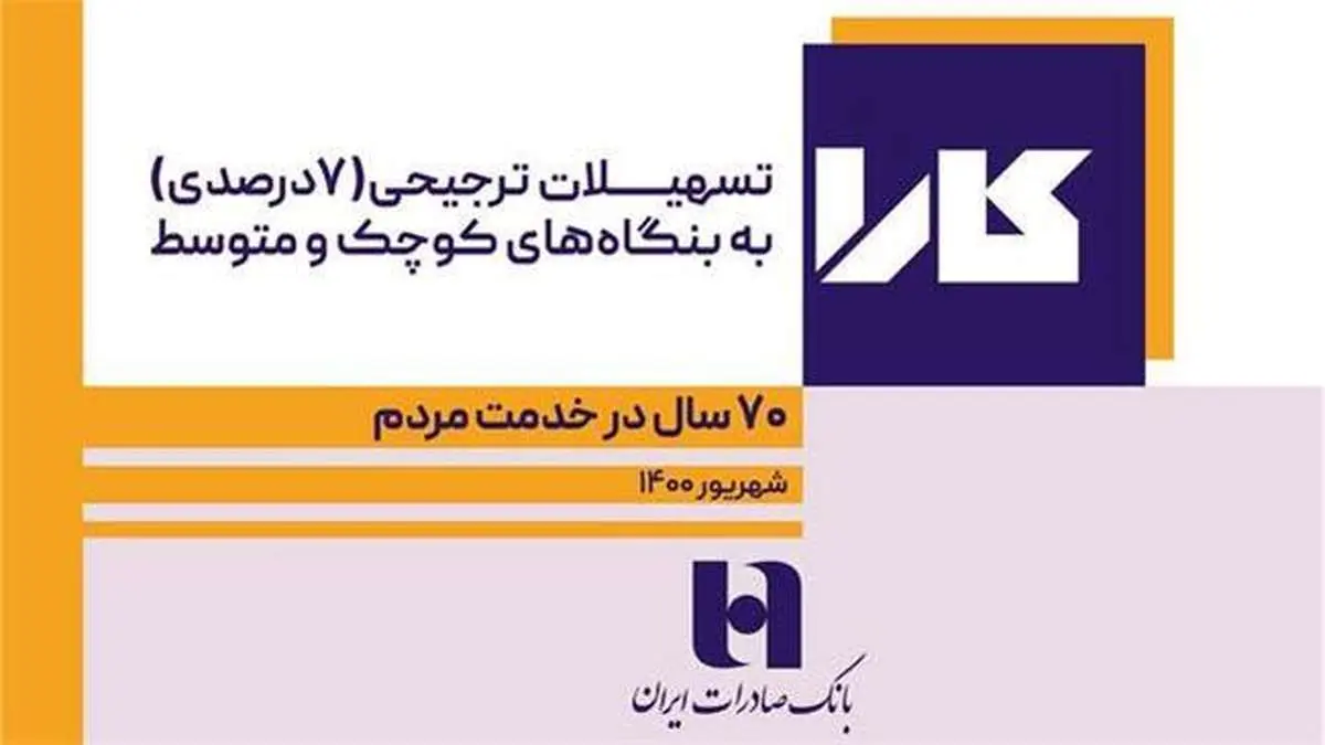 تسهیلات کم‌بهره طرح «کارا» بانک صادرات ایران برای بنگاه‌های کوچک و متوسط