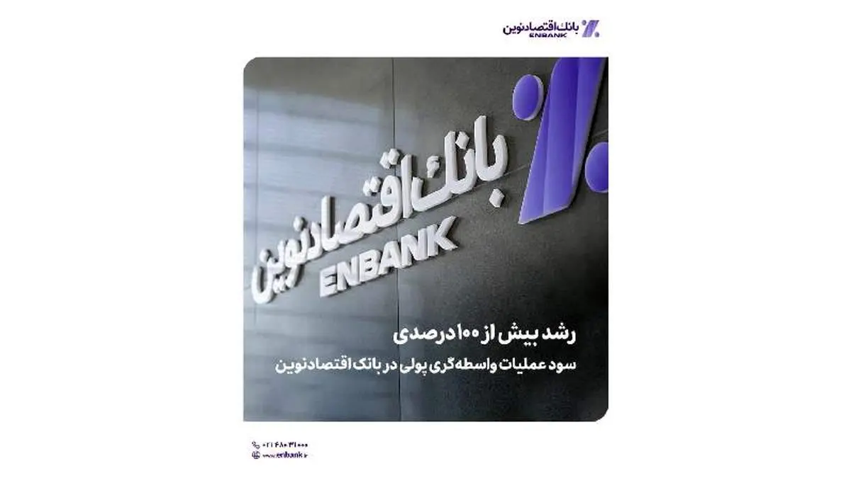 رشد بیش از ۱۰۰ درصدی سود عملیات واسطه‌گری پولی در بانک اقتصادنوین