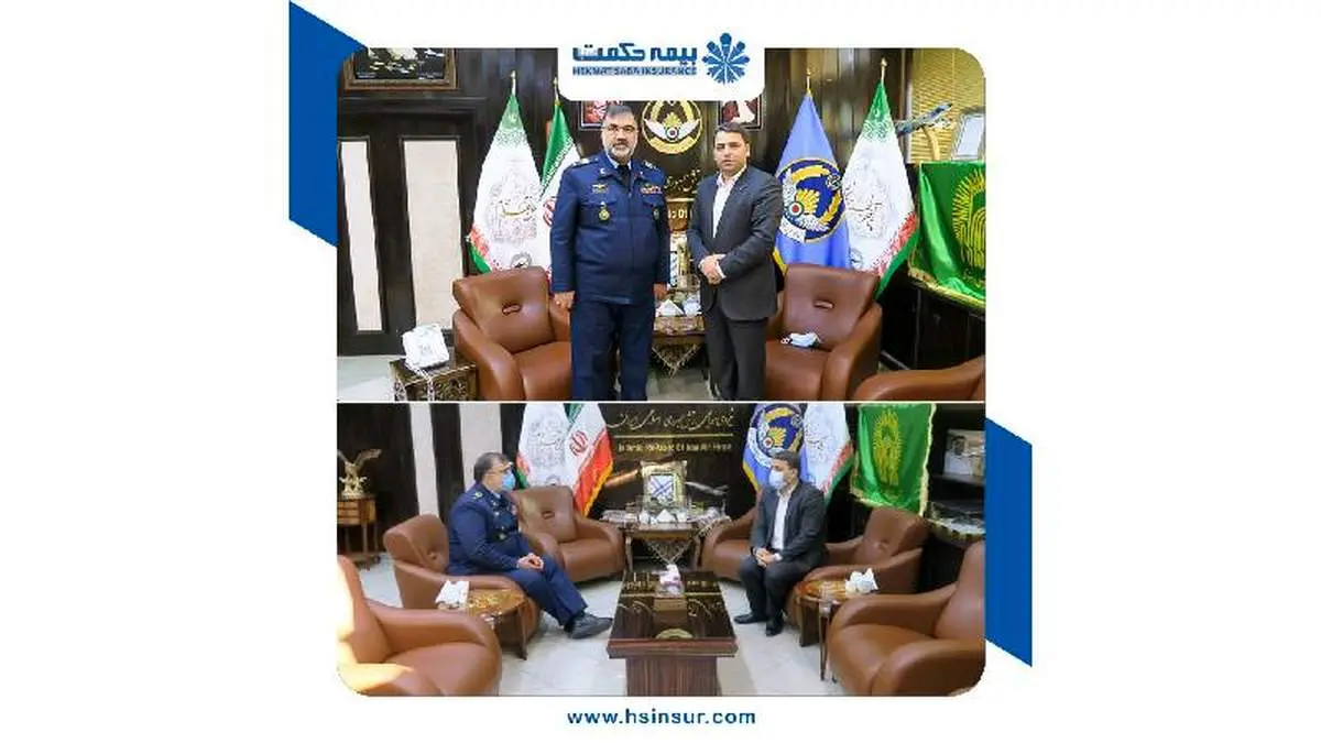دیدار مدیر عامل و عضو هیئت مدیره بیمه حکمت صبا با فرمانده نیروی هوایی ارتش