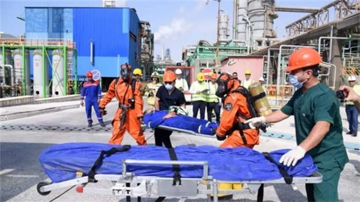 مانور مشترک منطقه‌ای در شرکت پتروشیمی زاگرس برگزار شد