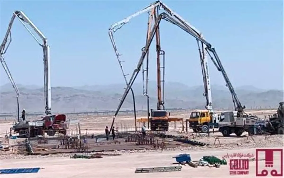 آغاز عملیات بتن‌ریزی سازه کوره با حجم ۱۲۶۰ مترمکعب