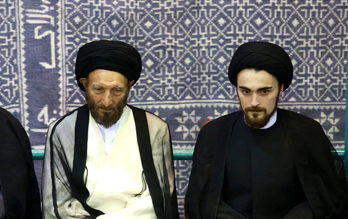 پسر سیدحسن خمینی در همایش انتخاباتی روحانیان حامی پزشکیان/ عکس