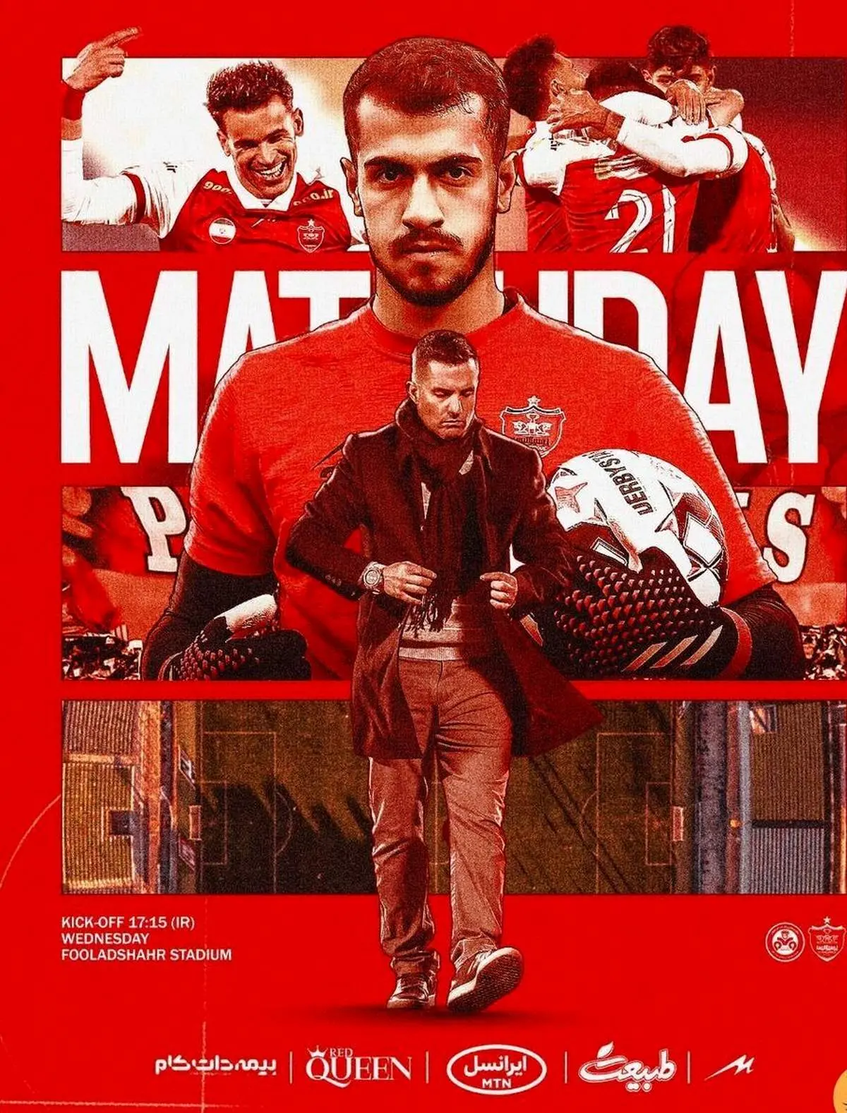 اوسمار و رفیعی روی پوستر جنجالی پرسپولیس - ذوبآهن/ عکس