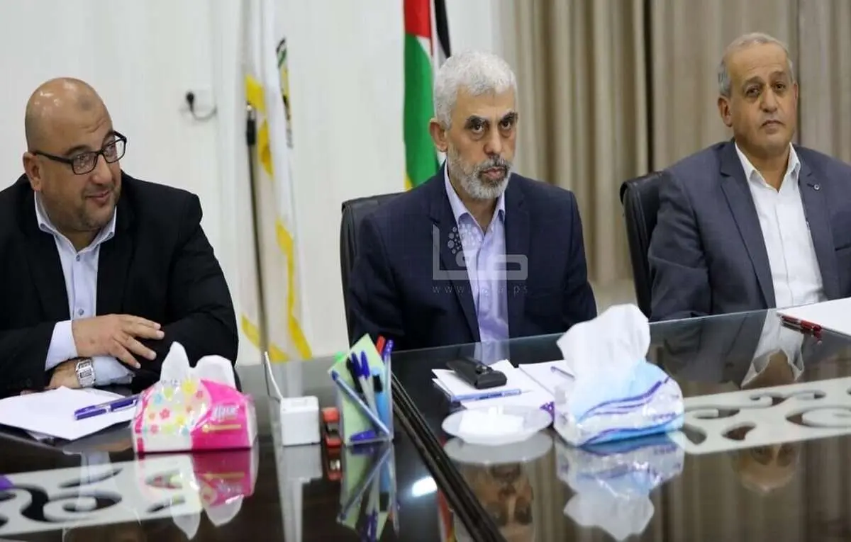 دیدار رئیس حماس در غزه با اسرای اسرائیلی