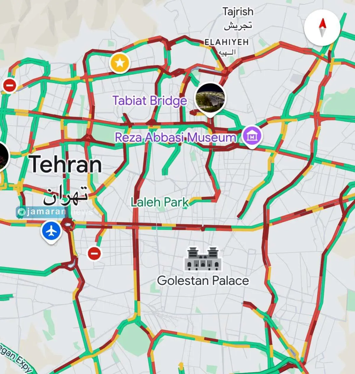 خیابان های تهران قفل شد