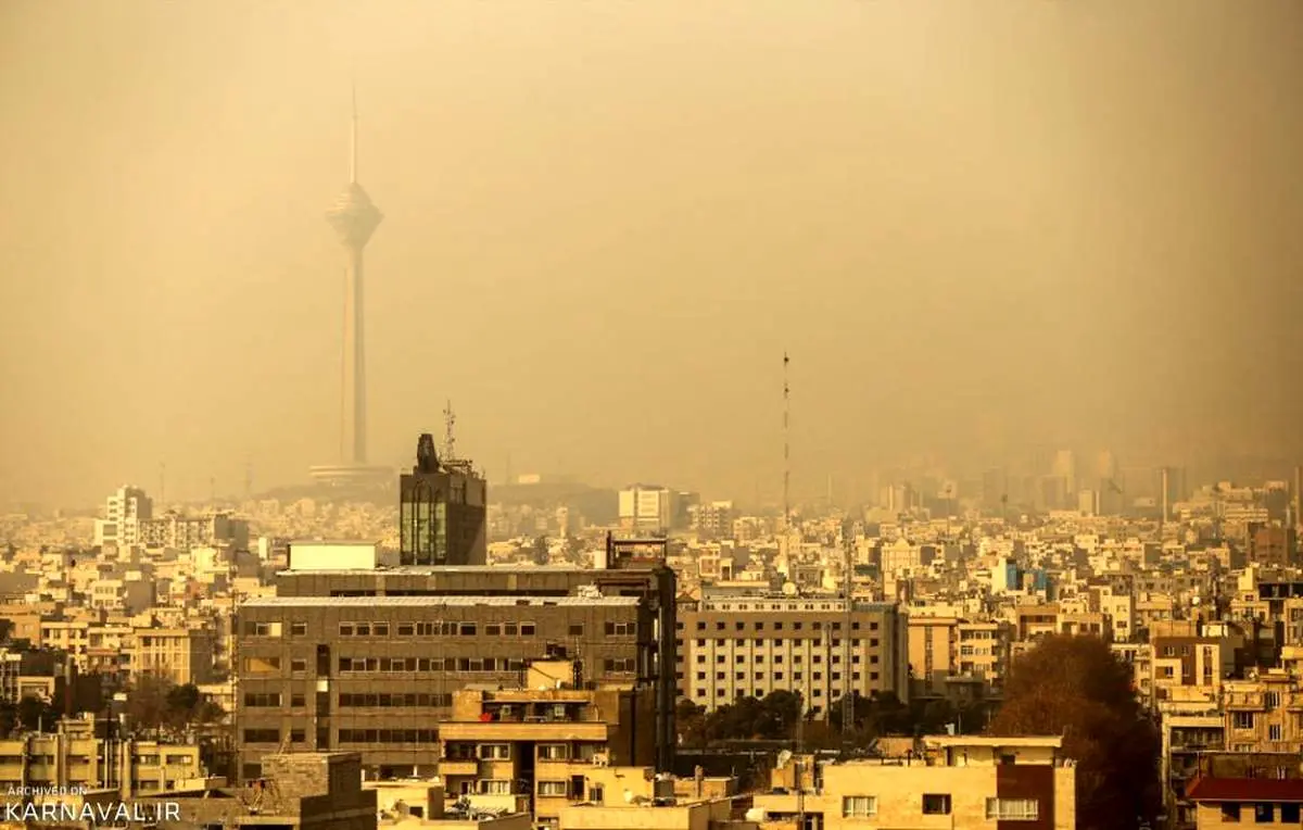 وضعیت آلودگی هوای تهران امروز جمعه 7 شهریور 