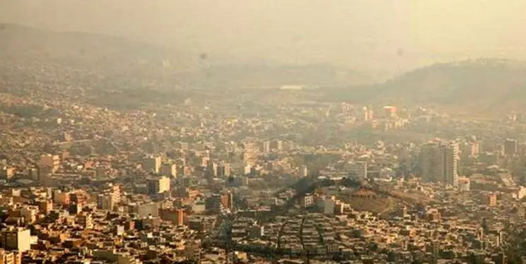 تهران در وضعیت آلوده