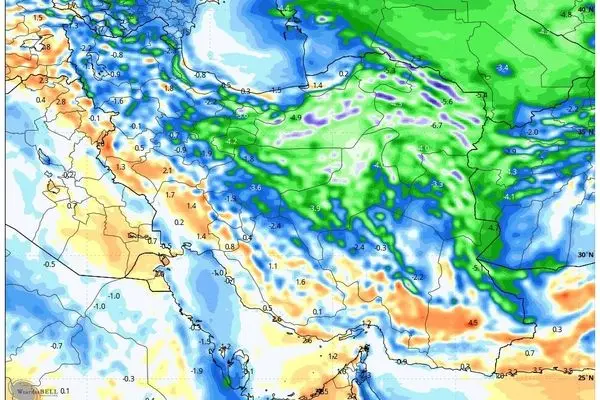 بارش شدید از فردا شنبه ۱۳ اردیبهشت‌ در این مناطق کشور/ کاهش دما در تهران