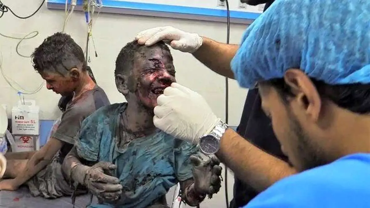 بمباران اطراف بیمارستان اندونزی غزه 