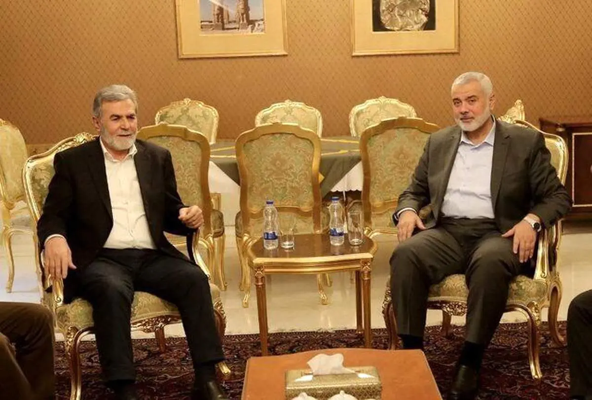 اسماعیل هنیه و زیاد نخاله در تهران دیدار کردند