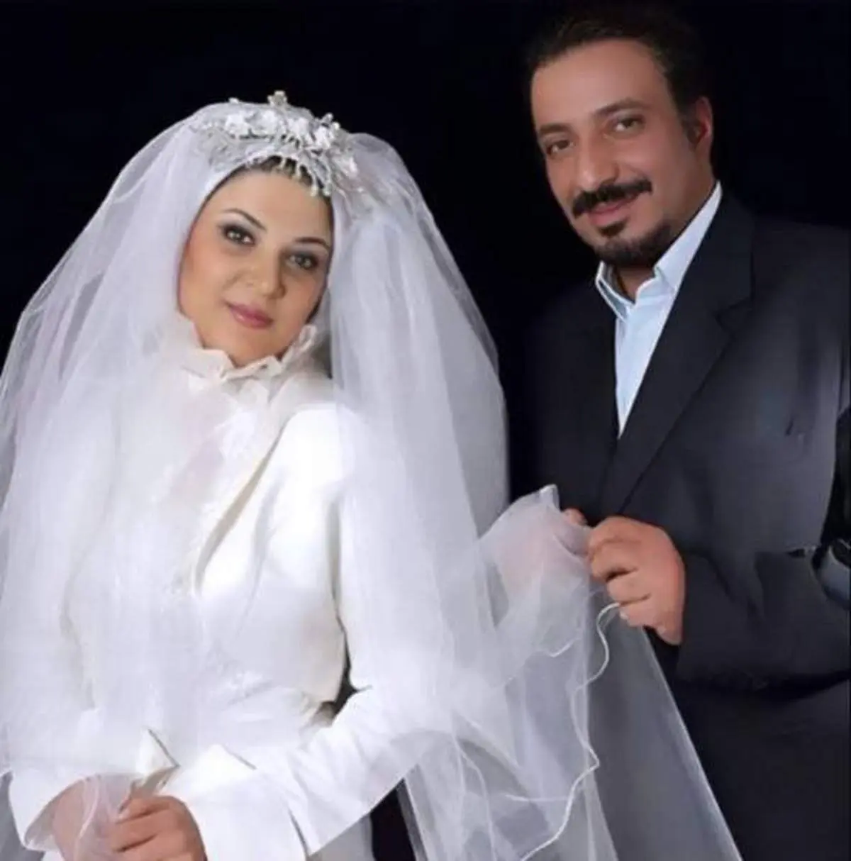 بازسازی عکس عروسی توسط هوش مصنوعی از مراسم ازدواج امیر جعفری و ریما رامینفر