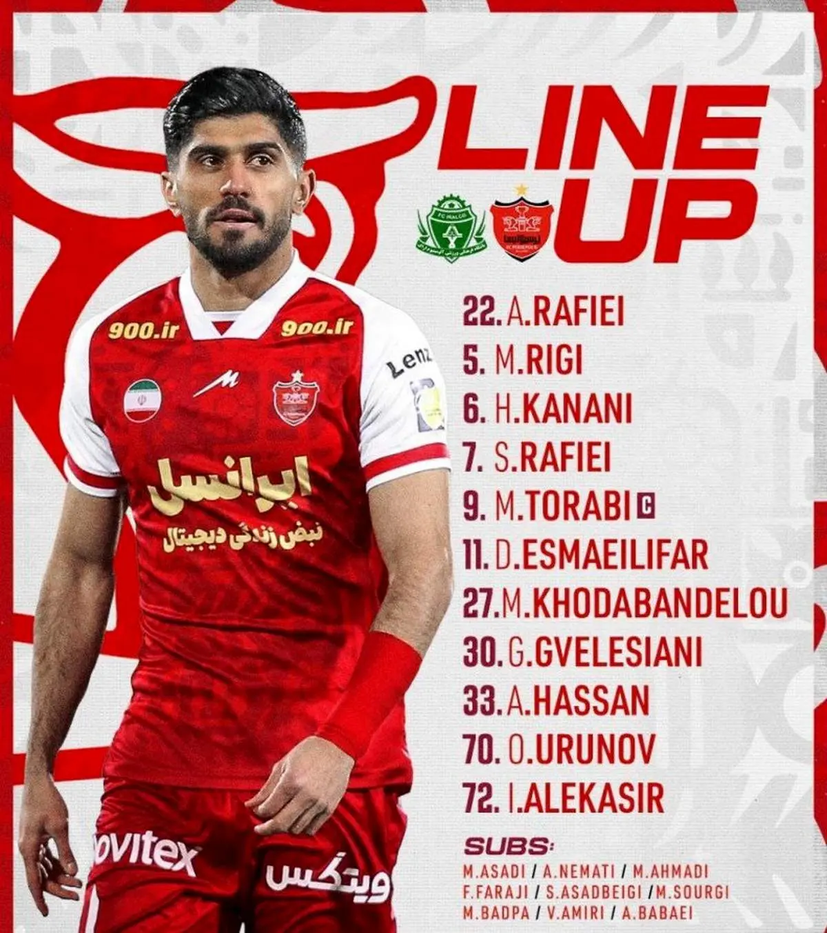 پرسپولیس عکس بازیکن حاشیه دار را در لاینآپ گذاشت!