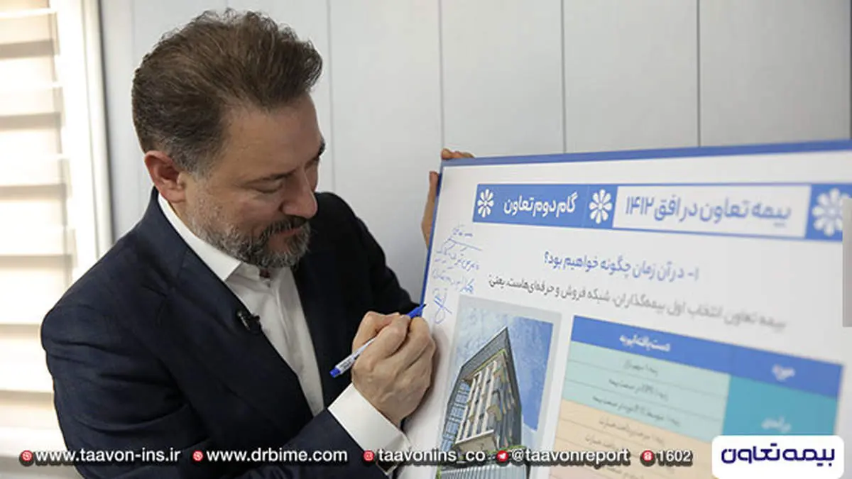 رونمایی از سند چشم انداز بیمه تعاون در دهمین سالروز تأسیس شرکت