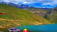 ببینید/ دریاچه هویر دماوند برای اولین‌بار خشک شد