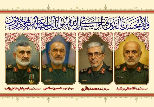 زمان برگزاری مراسم تشییع «شهدای اقتدار ایران» 