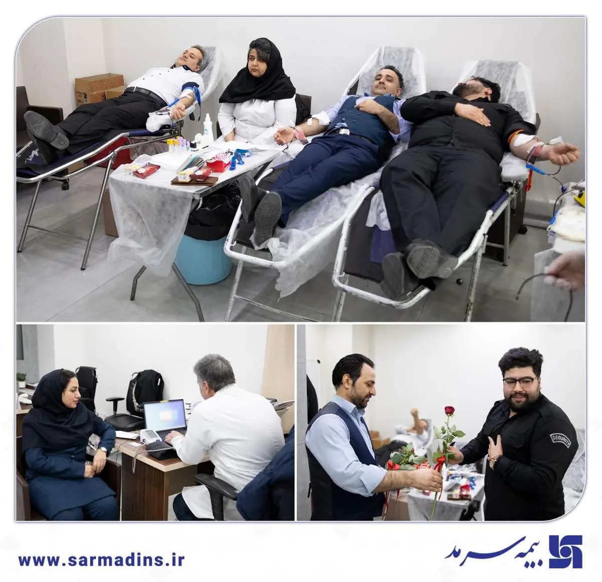  کارکنان بیمه سرمد خون اهدا کردند